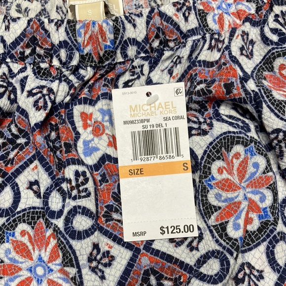 MICHAEL Michael Kors Mosaic Off the Shoulder Gauze Dress - Host Pick - New - Picture 12 of 12